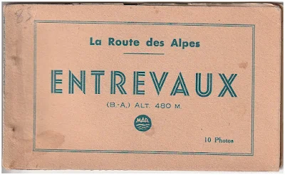 CP - Carnet, La route des Alpes - Entrevaux