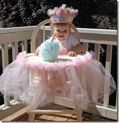 Fluffy Birthday Highchair Skirt