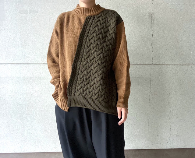 ZUCCa【ズッカ】アランドッキングニット2WAYプルオーバー◆八十八/丸亀・エイティエイト/新居浜