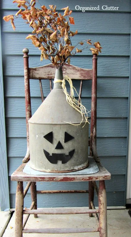 A Funnel Jack o'Lantern www.organizedclutterqueen.blogspot.com