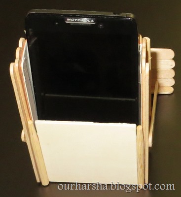 Popsicle sticks Mobile Stand (3)