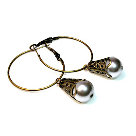 pearl drop earrings