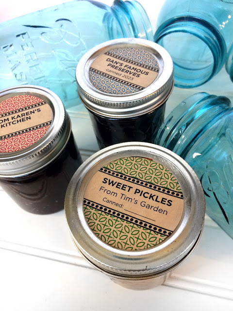 Custom Kraft Market Blend canning jar labels