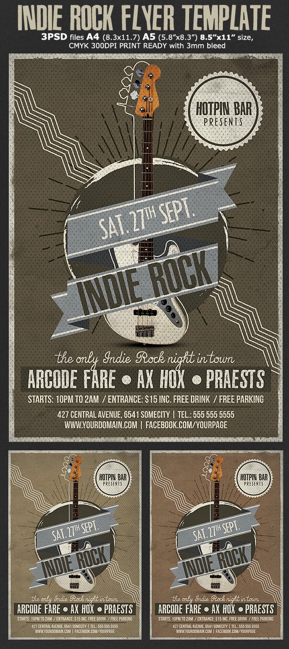  Indie Rock Flyer Template