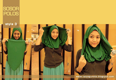 Tutorial Jilbab Sosor Polos Style 3