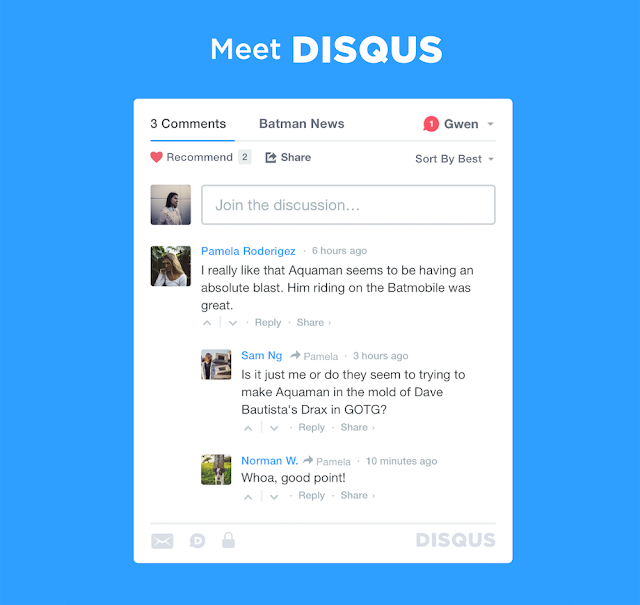 Disqus Comment System on Infastio Blogger Template