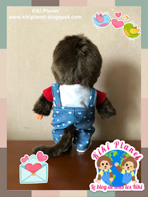 kiki monchhichi overalls dungarees salopette couture fait main handmade sewing doll