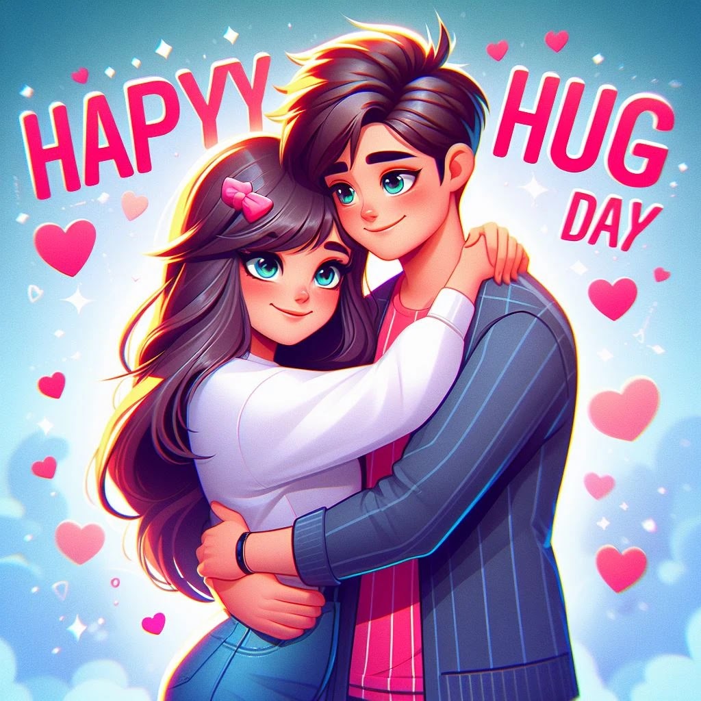 happy hug day photo