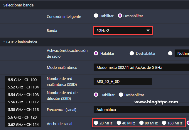 CONFIGURACIÓN WI-FI MSI RADIX AX6600 GAMING