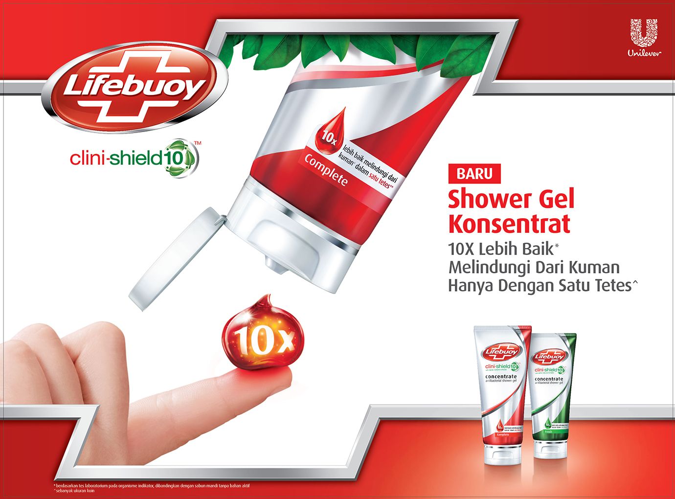 Lifebuoy Clini shield 10 Shower Gel Konsentrat Cukup 1 