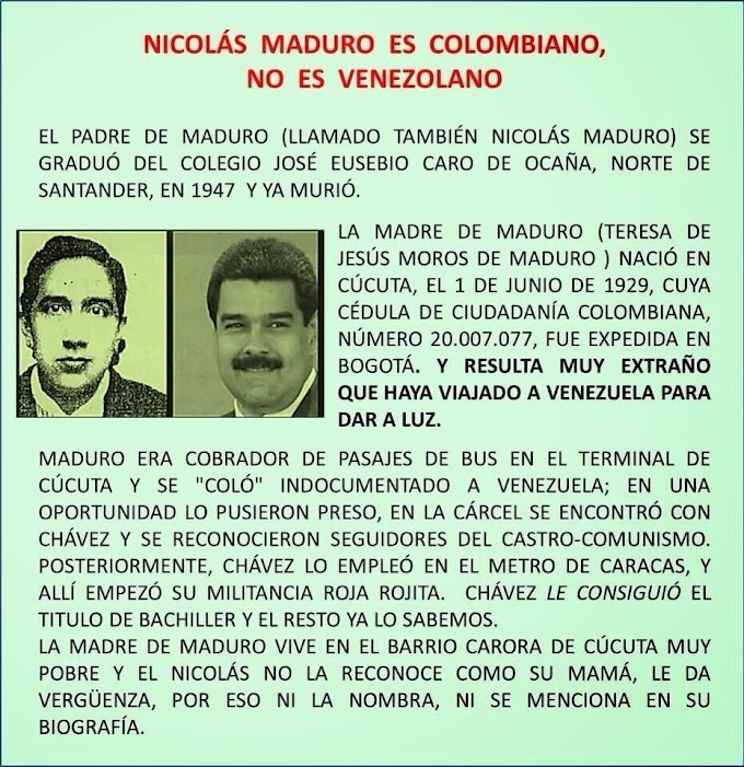 Walter Marquez: "Nicolas Maduro é Colombiano, nascido em Bogotá"