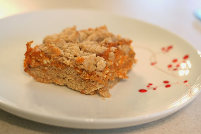 Pumpkin Cheesecake Crumb Bars from The Ruffled Stitch