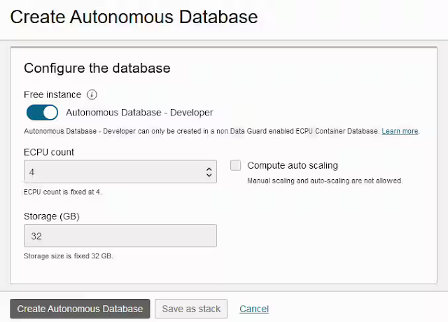 Introducing Zero to low-cost Autonomous Database for Developers