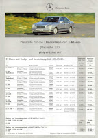 Mercedes-Benz W210 Preisliste 02. Juni 1997