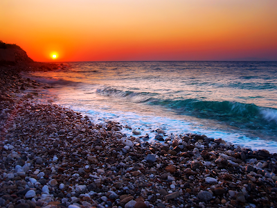 mexico beaches wallpaper. Sunset Rocky Beach wallpaper,