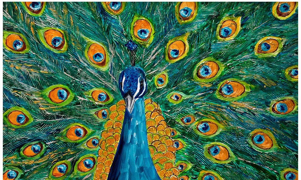 From My Canvas: Proud Peacock - Acrylic painting