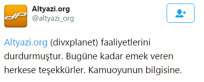 Divxplanet -Altyazi.org- Kapandı!