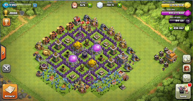 Farming Base Clash of Clans TH 7