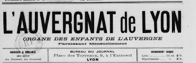 Journal l'Auvergnat de Lyon 1891