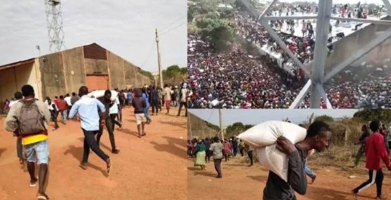 Last Massive Warehouse Full Of COVID-19 Palliatives Looted In Jos, Plateau State (Watch)