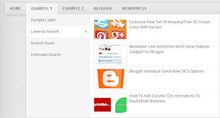 Navigasi Menu Widget untuk Blogger