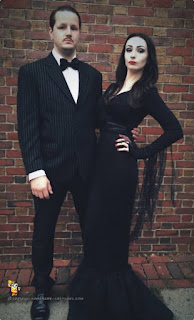 Disfraz Genial de Morticia y Gomez Addams para Parejas