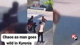 Chaos in Kyrenia as man goes wild