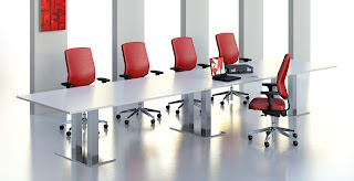 White boardroom table