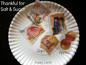 Thanksgiving Dinner Craft from Reading Confetti