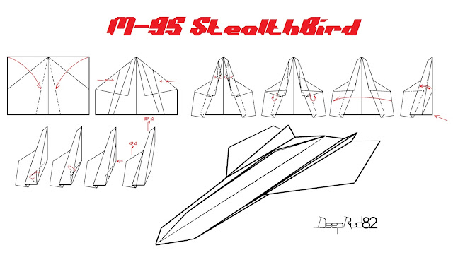 Avión de papel M-95 StealthBird