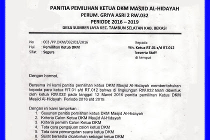 Contoh Surat Undangan Pemilihan Ketua Rt