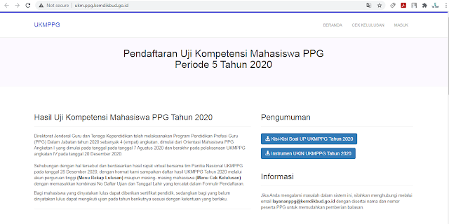  merupakan sebuah program untuk meningkatkan profesionalitas guru dalam melaksanakan kegia Alamat Cek Status Kelulusan UKMPPG