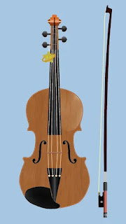 Wood Violin vector cloud reef