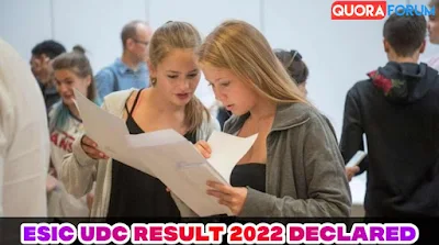 ESIC UDC Result 2022: UDC Phase 1 result and answer key released, check from this direct link