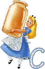 Abecedario Tintineante de Alicia Cargando un Frasco. Alice Abc.