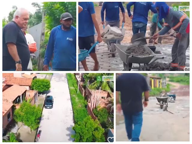 Kedson Lima segue com os cuidados e atenção nas obras públicas em Aldeias Altas