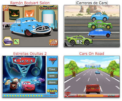 juegos de carreras, puzzles y dibujos para colorear de cars