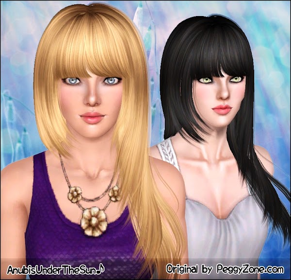 Peggy Hair 881 ~ Retextured and Fixed for Teen-to-Elder