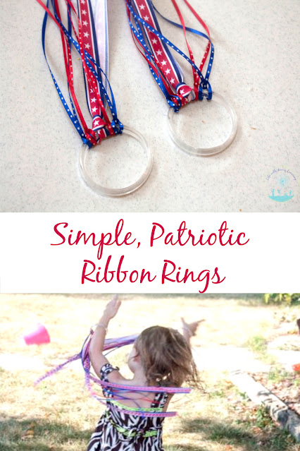 Dancing Ribbon Rings are a Simple Patriotic Craft