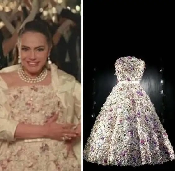 In pictures .. Sherihan's looks with these two dresses are the work of international fashion designer Zuhair Murad