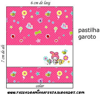 My Melody Birthday Party Free Printable Labels