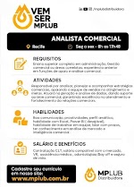 Vaga de Analista Comercial em Recife/PE