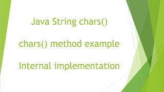 Java String chars() method example