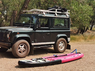 Land Rover Defender and SUP