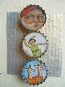 bottlecap Christmas magnets