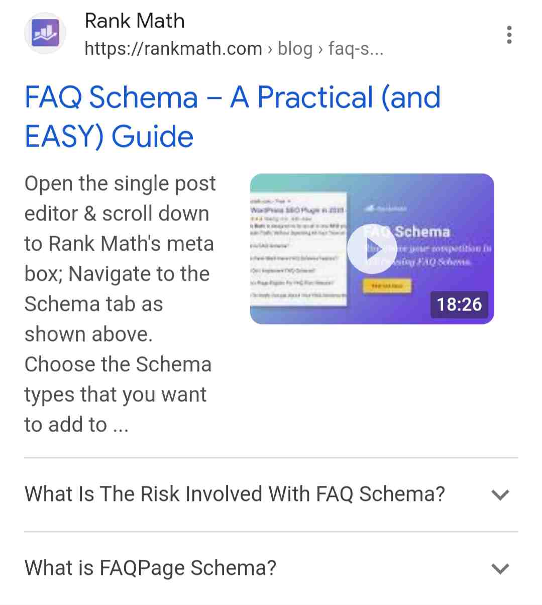 FAQ schema markup example