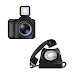 Vector Digital Camera and Telephone Icon