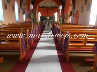 wedding flowers at the star of the sea church quilty county clare