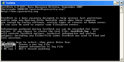 TestDisk Data Recovery