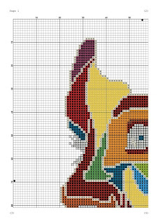 Pop Art colorful cross stitch pattern